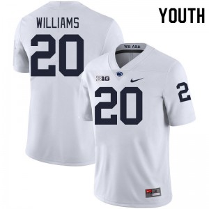 Youth Mylachi Williams White Penn State Nittany Lions College Football #20 Jersey 434514-766
