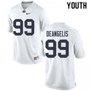 Youth Nick DeAngelis White Penn State Nittany Lions College Football #99 Jersey 369997-516