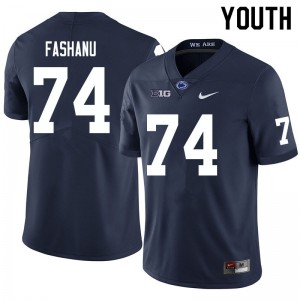 Youth Olu Fashanu Navy Penn State College Football #74 Jersey 860131-941