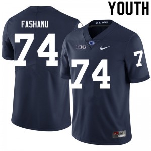 Youth Olumuyiwa Fashanu Navy Nittany Lions College Football #74 Jersey 575829-556