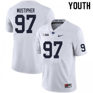 Youth PJ Mustipher White Penn State College Football #97 Jersey 210071-328