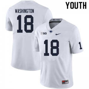 Youth Parker Washington White Penn State College Football #18 Jersey 492258-549