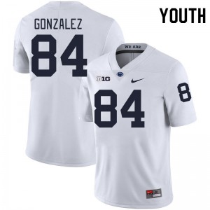 Youth Peter Gonzalez White Penn State College Football #84 Jersey 856235-464
