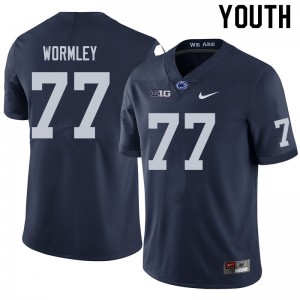 Youth Sal Wormley Navy PSU College Football #77 Jersey 369304-249