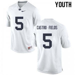 Youth Tariq Castro-Fields White Nittany Lions College Football #5 Jersey 749717-328