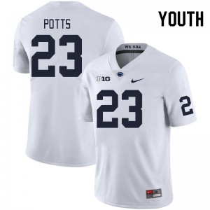 Youth Trey Potts White PSU College Football #23 Jersey 395564-803