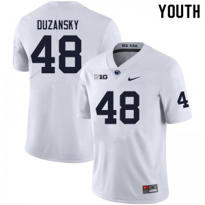 Youth Tyler Duzansky White Penn State Nittany Lions College Football #48 Jersey 441476-138