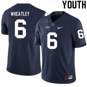 Youth Zakee Wheatley Navy Penn State College Football #6 Jersey 246482-134