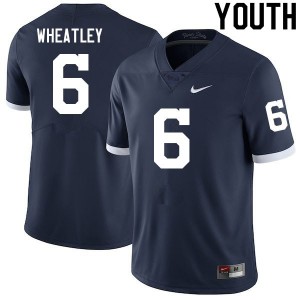 Youth Zakee Wheatley Retro Nittany Lions College Football #6 Jersey 893113-744