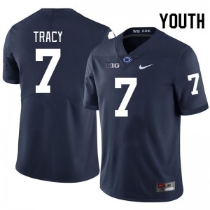Youth Zion Tracy Navy PSU College Football #7 Jersey 528182-499