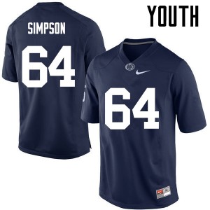 Youth Zach Simpson Navy Nittany Lions College Football #64 Jersey 993360-912