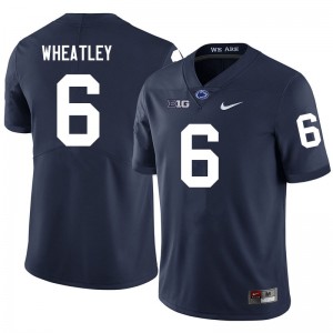 Men Zakee Wheatley Navy Penn State College Football #6 Jersey 280409-409