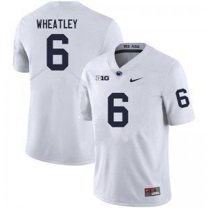 Men Zakee Wheatley White Penn State College Football #6 Jersey 816811-755