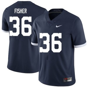 Men Zuriah Fisher Retro PSU College Football #36 Jersey 647565-649