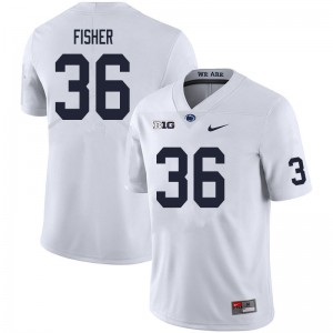 Men Zuriah Fisher White Penn State Nittany Lions College Football #36 Jersey 783808-952